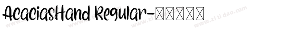AcaciasHand Regular字体转换